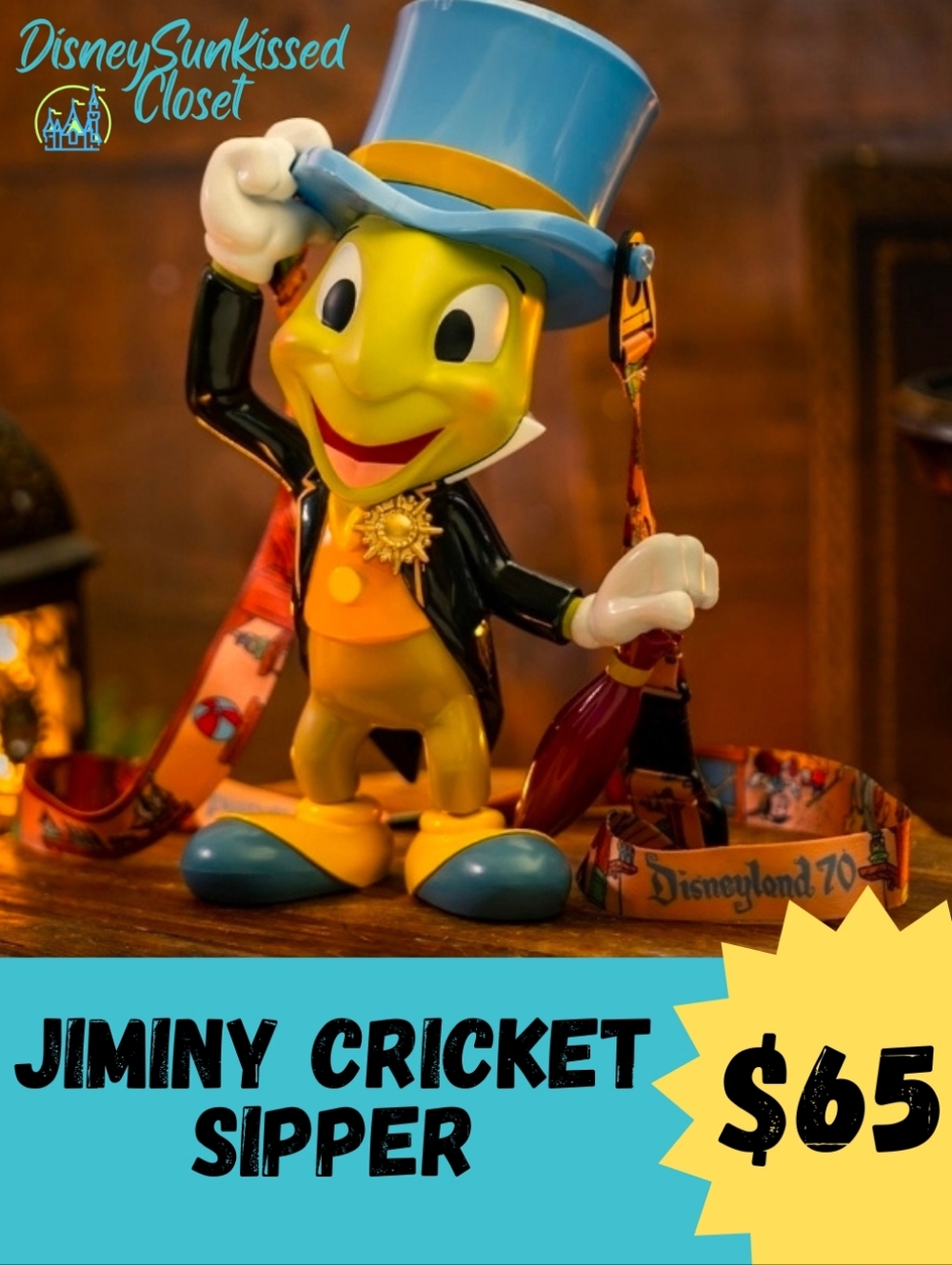 Disneyland Park Exclusive Jiminy Cricket Sipper